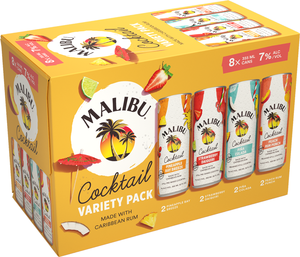 Malibu Cocktail Variety Pack 8pk 12oz Can