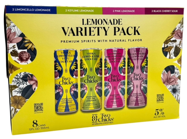 Two Chicks Lemonade Variety 8pk 355ML Can