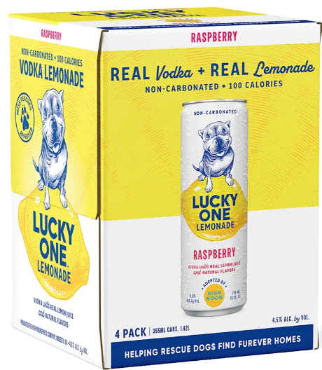 Lucky One Vodka Lemonade Raspberry 4pk 12oz Can