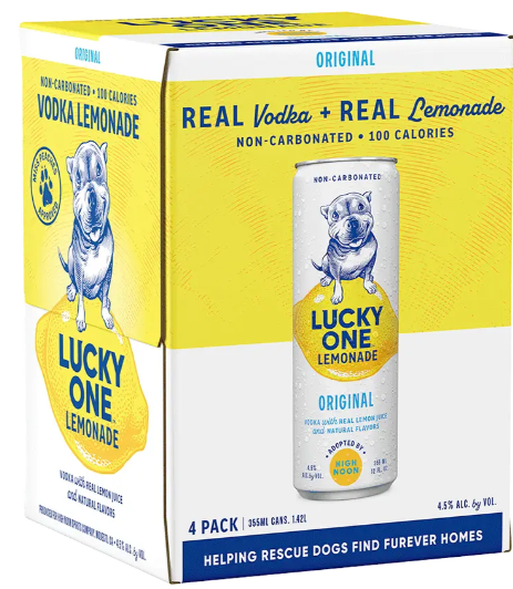 Lucky One Vodka Lemonade Original 4pk 12oz Can