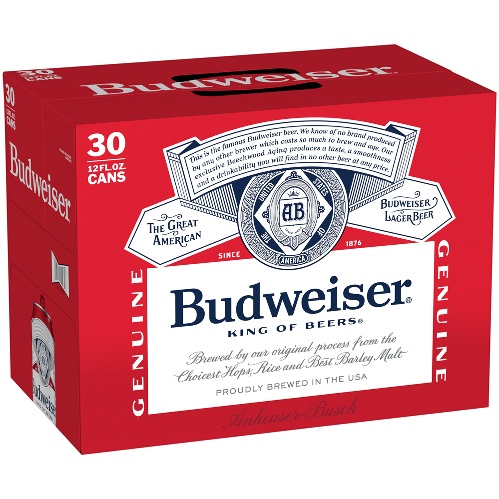 Budweiser 30pk 12oz Can