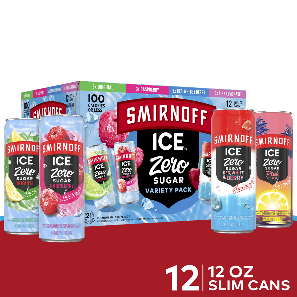 Smirnoff Ice Zero Sugar Variety 12pk 12oz Can