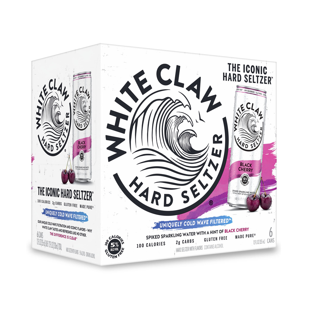 White Claw Hard Seltzer Black Cherry 6pk 12oz Can