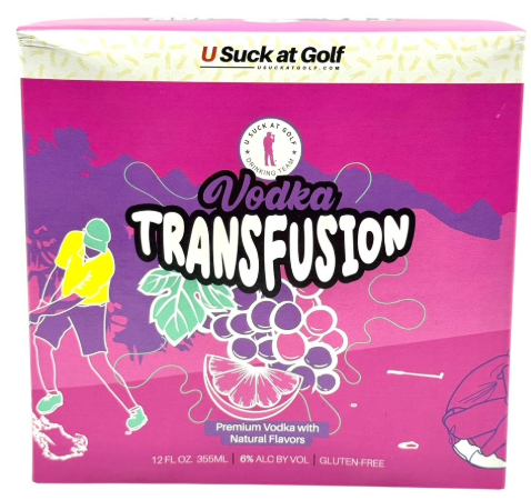 U Suck At Golf Vodka Transfusion 4pk 12oz Can