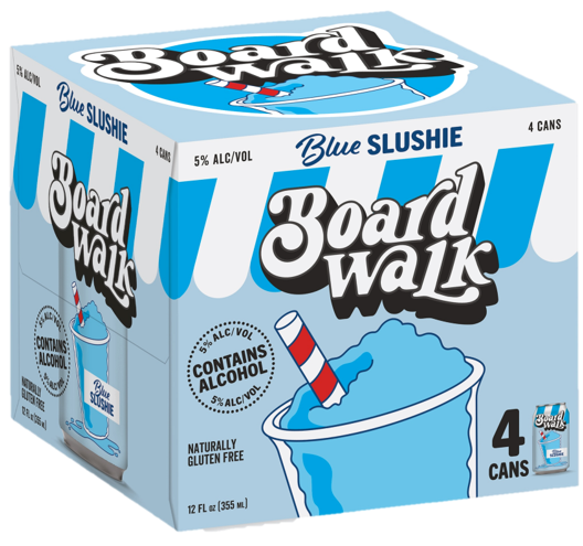 Boardwalk Blue Slushie 4pk 12oz Can