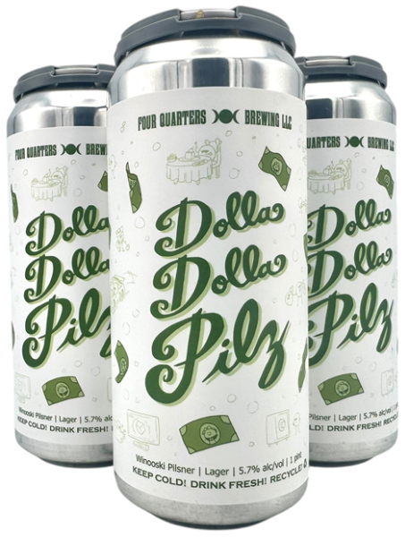 Four Quarters Dolla Dolla Pilz 4pk 16oz Can